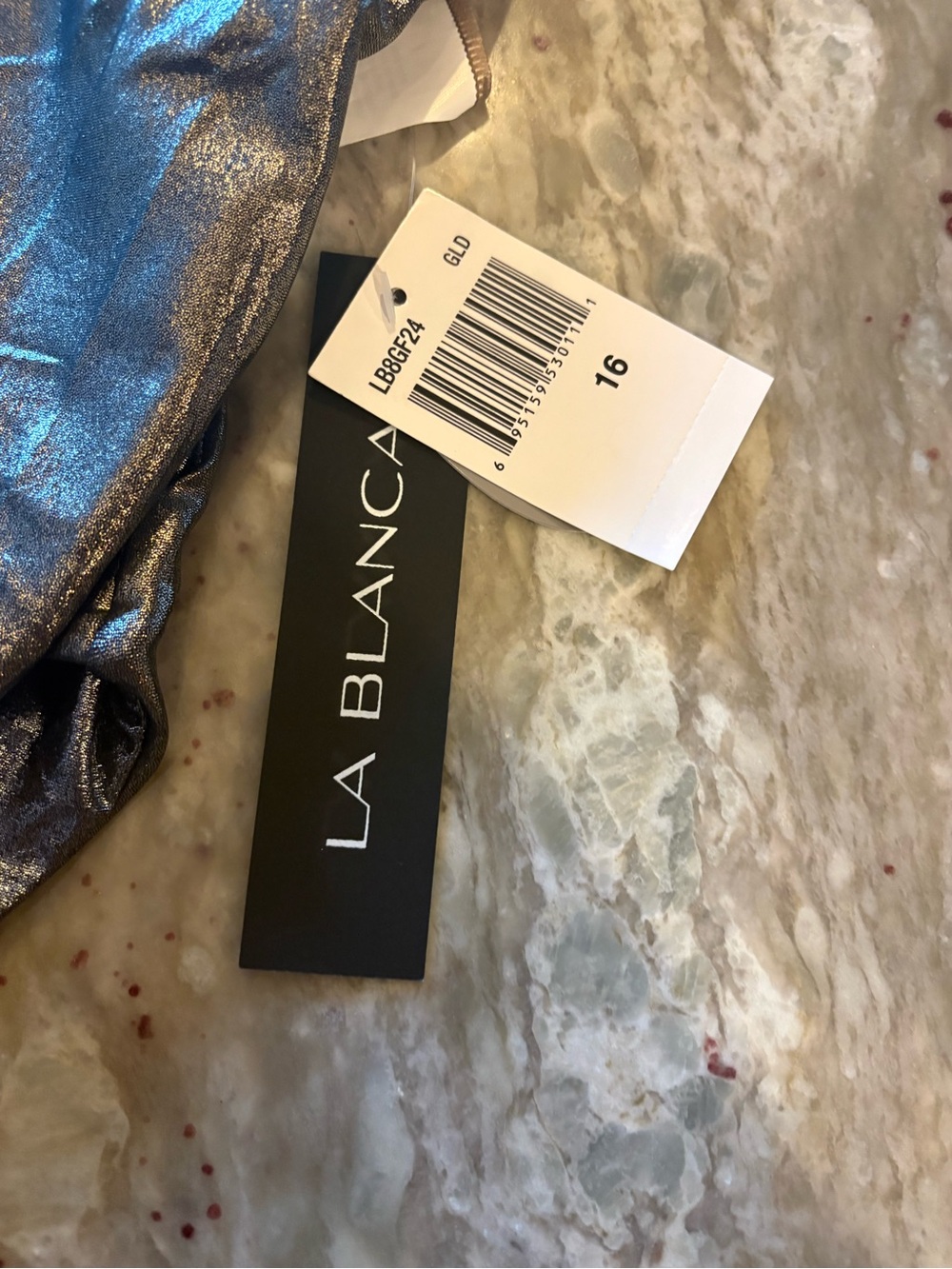La Blanca Metallic One-Piece Swimsuit - Picture 2 of 4